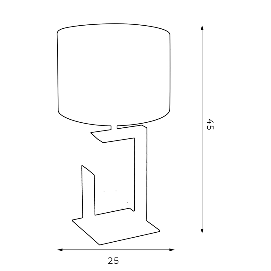 Bordslampa 1xE27/60W/230V 45 cm blå/gyllene