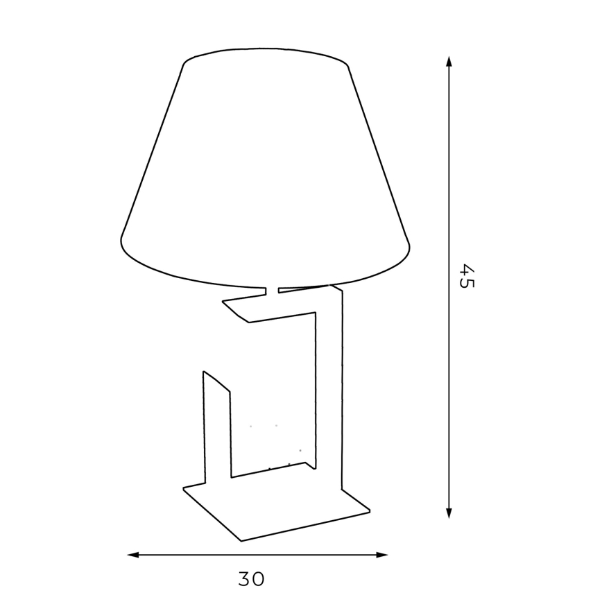Bordslampa 1xE27/60W/230V 45 cm svart/gyllene