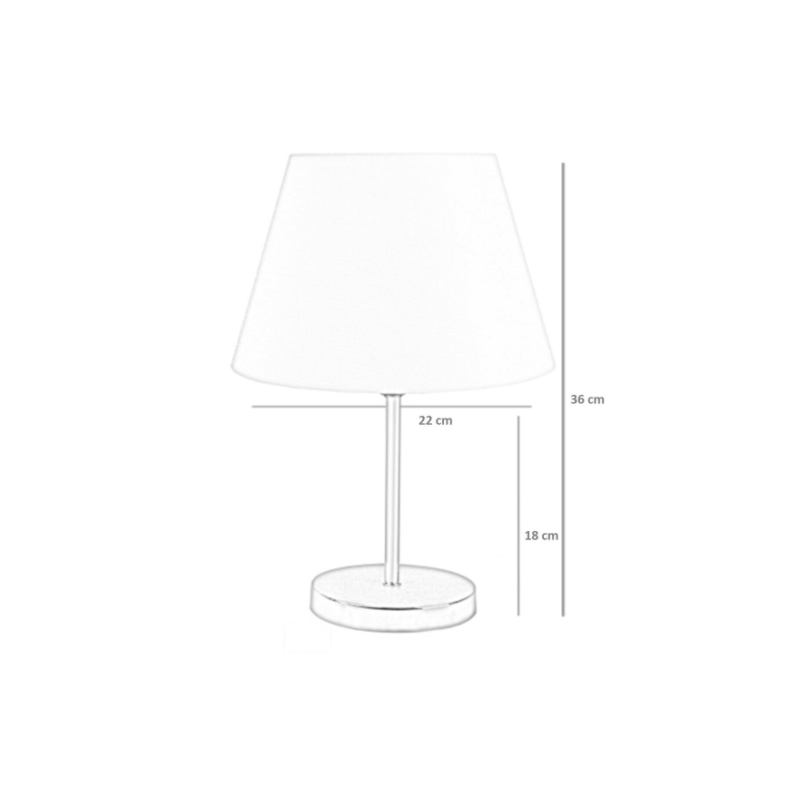 Bordslampa 1xE27/60W/230V blå/skinande krom