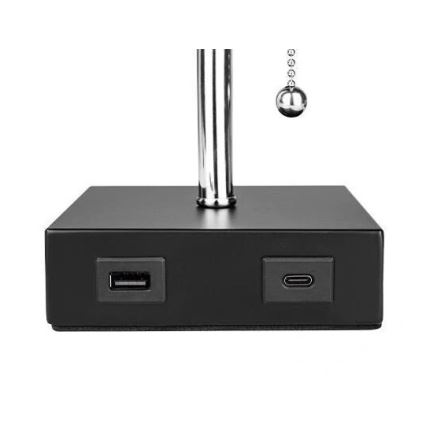 Bordslampa 1xE27/60W/230V med USB laddare