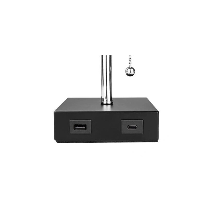 Bordslampa 1xE27/60W/230V med USB laddare