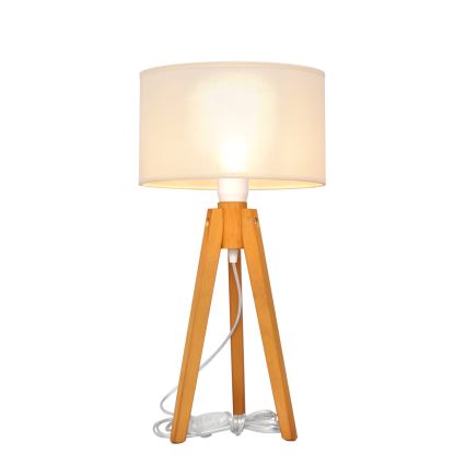 Bordslampa ALBA 1xE27/15W/230V grädde/ek