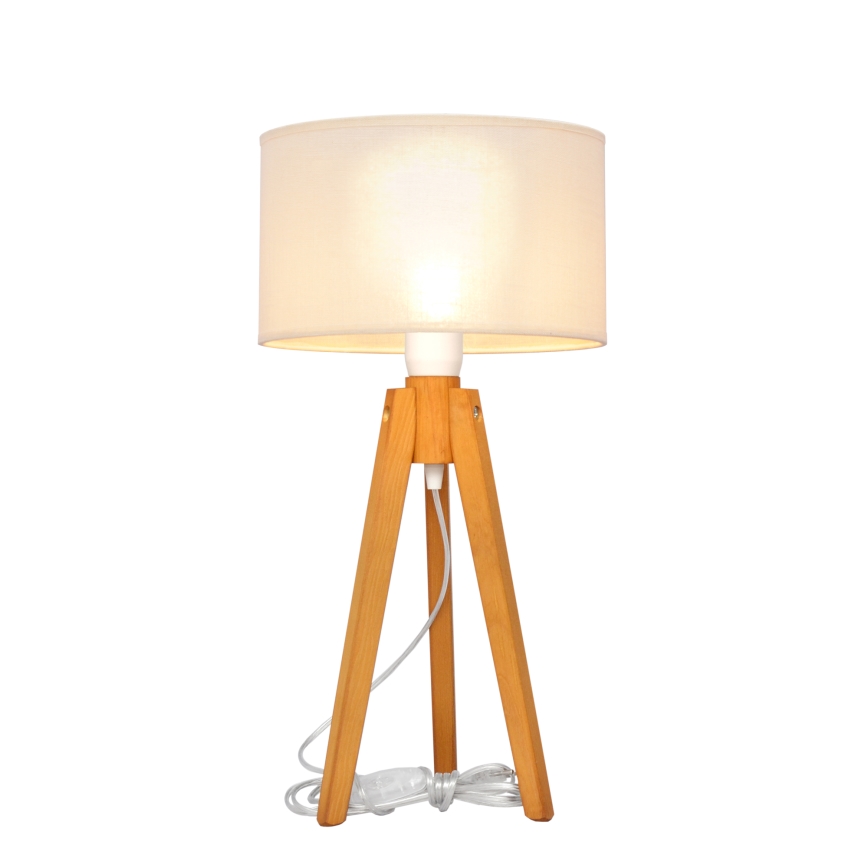 Bordslampa ALBA 1xE27/15W/230V grädde/ek