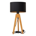 Bordslampa ALBA 1xE27/15W/230V svart/guld/ek