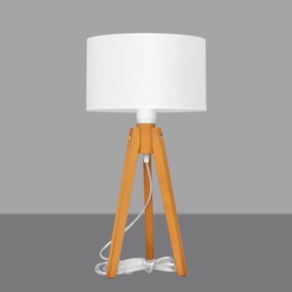 Bordslampa ALBA 1xE27/15W/230V vit/ek