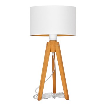 Bordslampa ALBA 1xE27/15W/230V vit/guld/ek