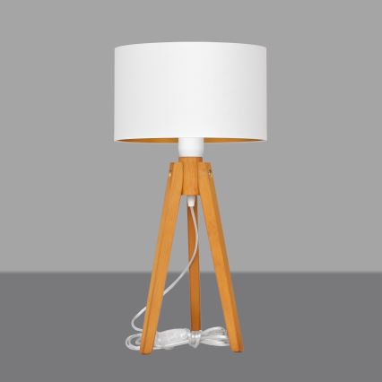 Bordslampa ALBA 1xE27/15W/230V vit/guld/ek