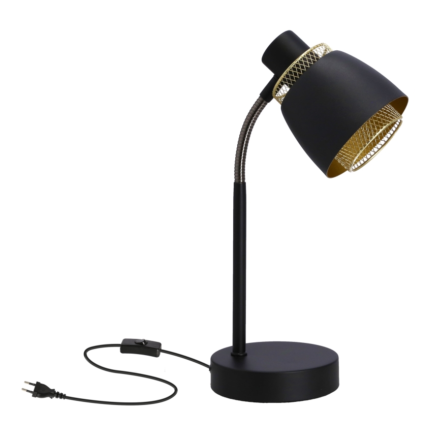 Bordslampa ALEKSANDRIA 1xE14/40W/230V svart/guld