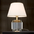 Bordslampa ALEXIS 1xE27/60W/230V grädde/guld/genomskinlig