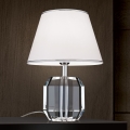 Bordslampa ALEXIS 1xE27/60W/230V vit/skinande krom/genomskinlig