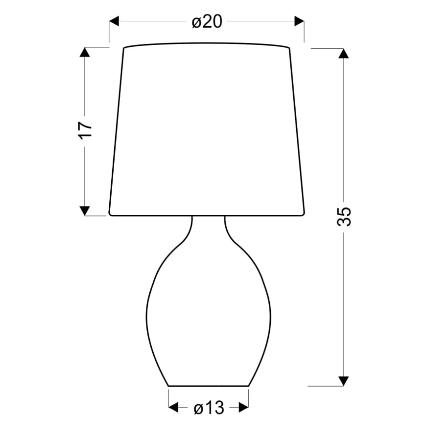 Bordslampa AMBON 1xE14/40W/230V svart