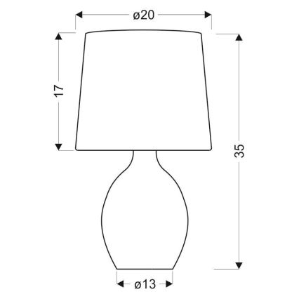 Bordslampa AMBON 1xE14/40W/230V svart