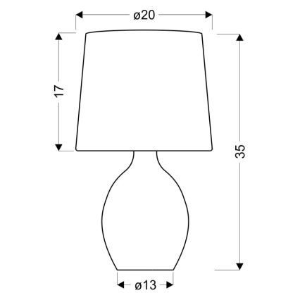 Bordslampa AMBON 1xE14/40W/230V vit
