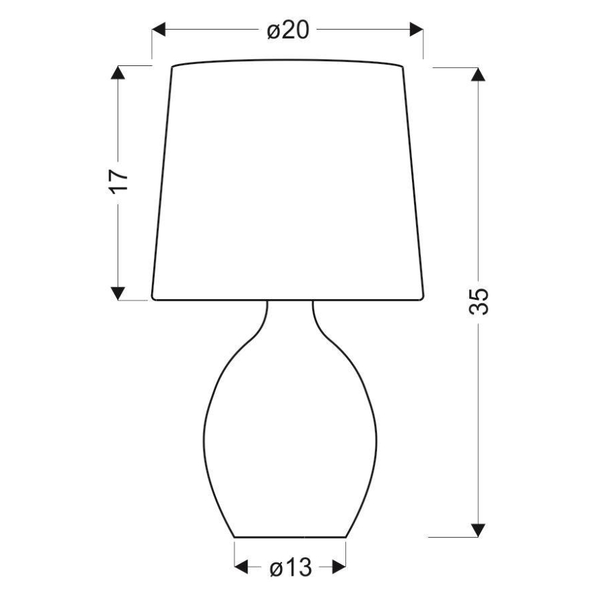 Bordslampa AMBON 1xE14/40W/230V vit