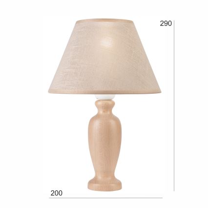 Bordslampa AMFORA 1xE27/60W/230V beige/bok