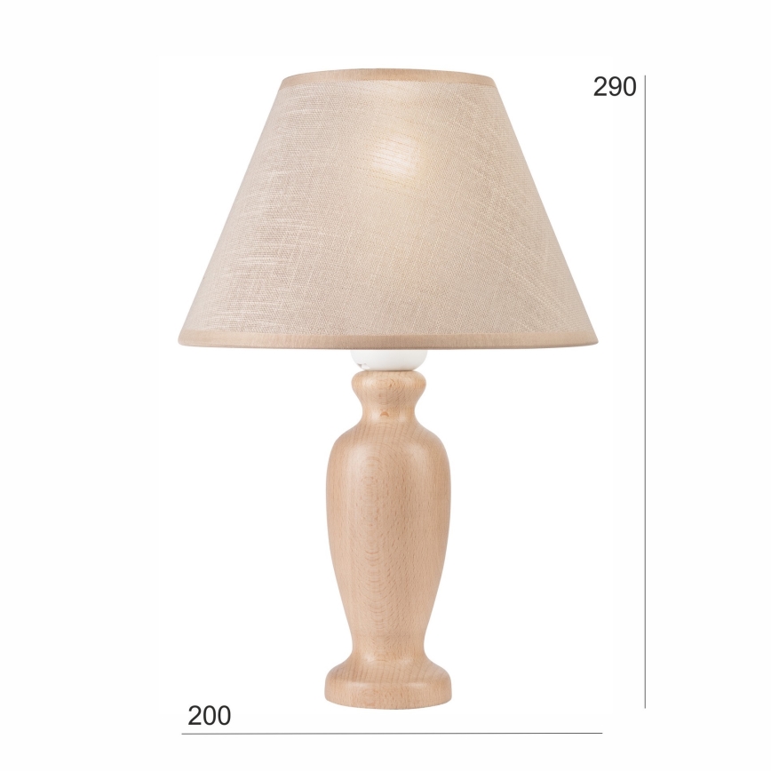 Bordslampa AMFORA 1xE27/60W/230V beige/bok