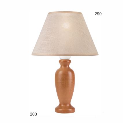 Bordslampa AMFORA 1xE27/60W/230V brun/bok