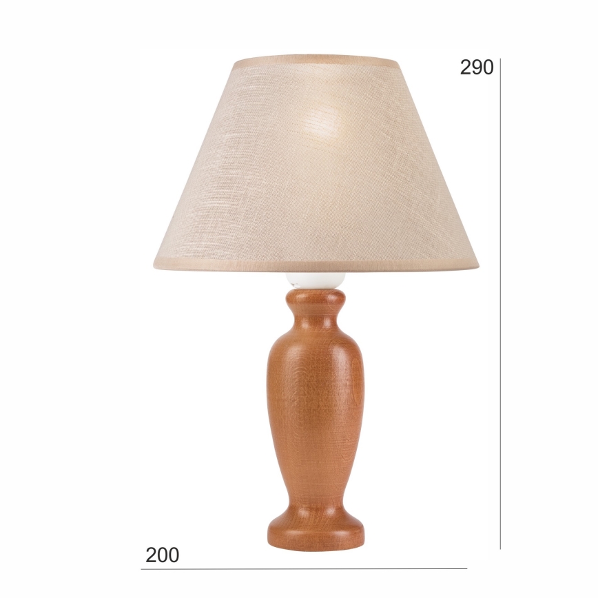 Bordslampa AMFORA 1xE27/60W/230V brun/bok