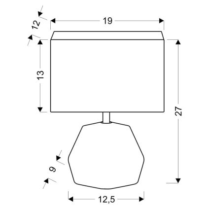 Bordslampa ANIMI 1xE14/40W/230V grå