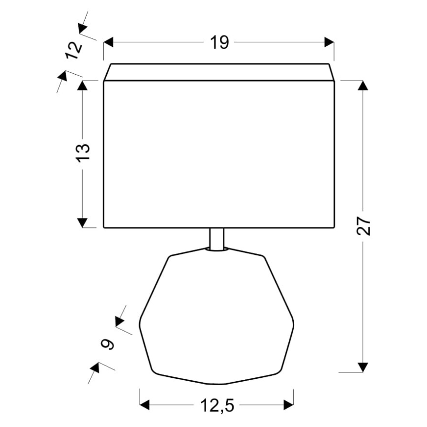 Bordslampa ANIMI 1xE14/40W/230V grå