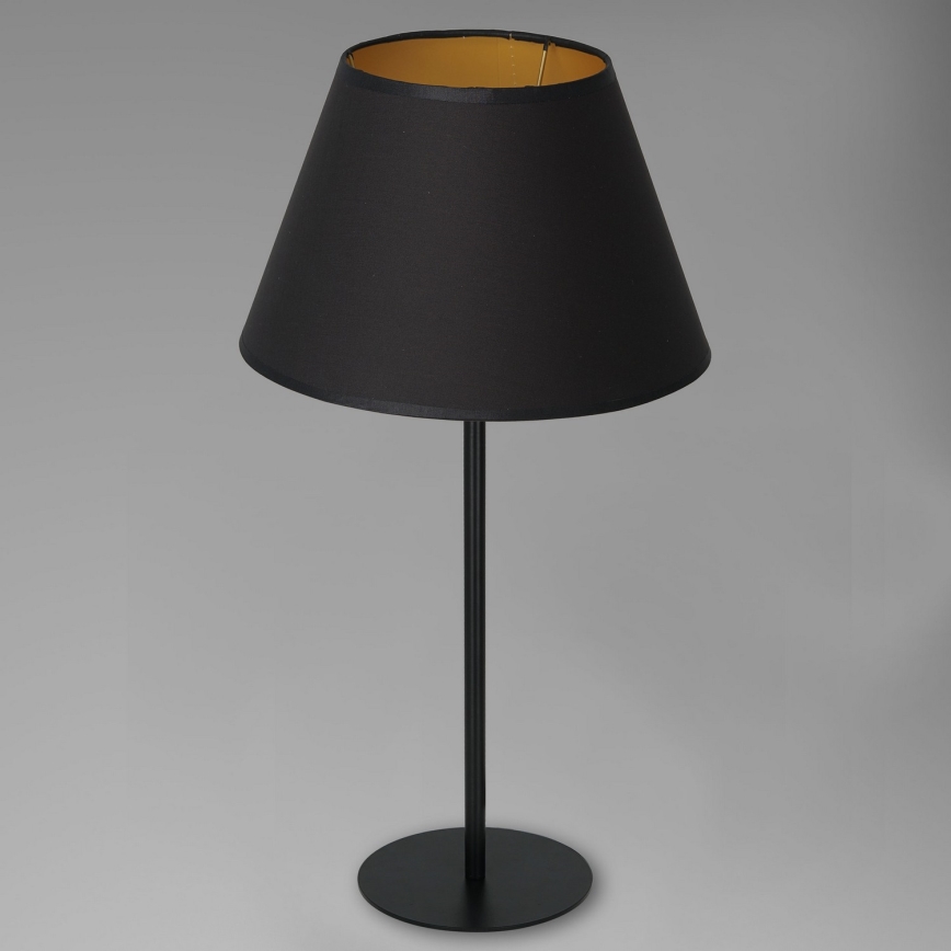 Bordslampa ARDEN 1xE27/60W/230V d. 30 cm svart/guld