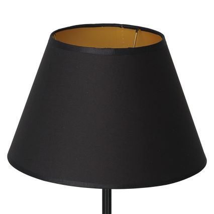 Bordslampa ARDEN 1xE27/60W/230V d. 30 cm svart/guld