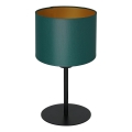 Bordslampa ARDEN 1xE27/60W/230V diameter 18 cm grön/gyllene