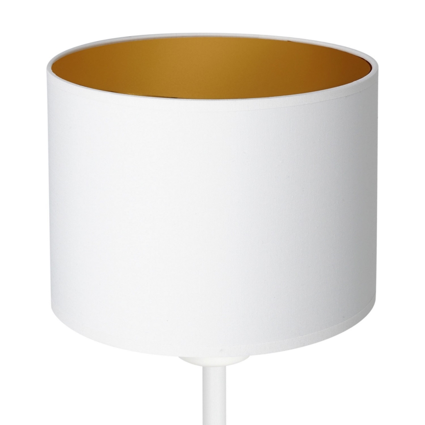 Bordslampa ARDEN 1xE27/60W/230V diameter 18 cm vit/gyllene
