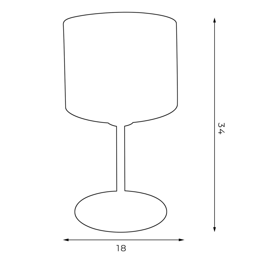 Bordslampa ARDEN 1xE27/60W/230V diameter 18 cm vit/gyllene
