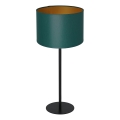 Bordslampa ARDEN 1xE27/60W/230V diameter 25 cm grön/guld