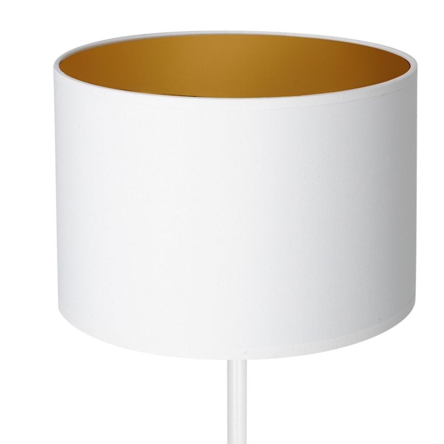 Bordslampa ARDEN 1xE27/60W/230V diameter 25 cm vit/gyllene