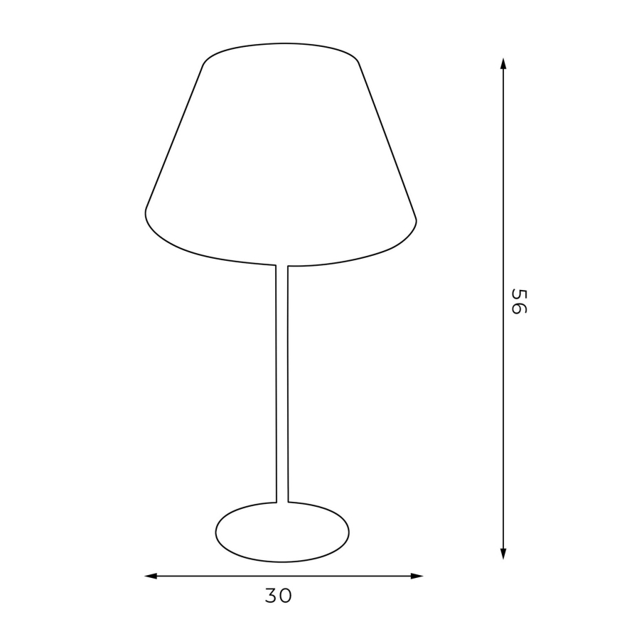 Bordslampa ARDEN 1xE27/60W/230V diameter 30 cm svart/vit