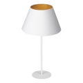 Bordslampa ARDEN 1xE27/60W/230V diameter 30 cm vit/gyllene