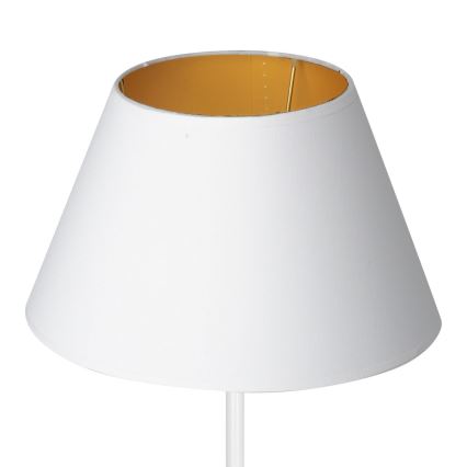 Bordslampa ARDEN 1xE27/60W/230V diameter 30 cm vit/gyllene