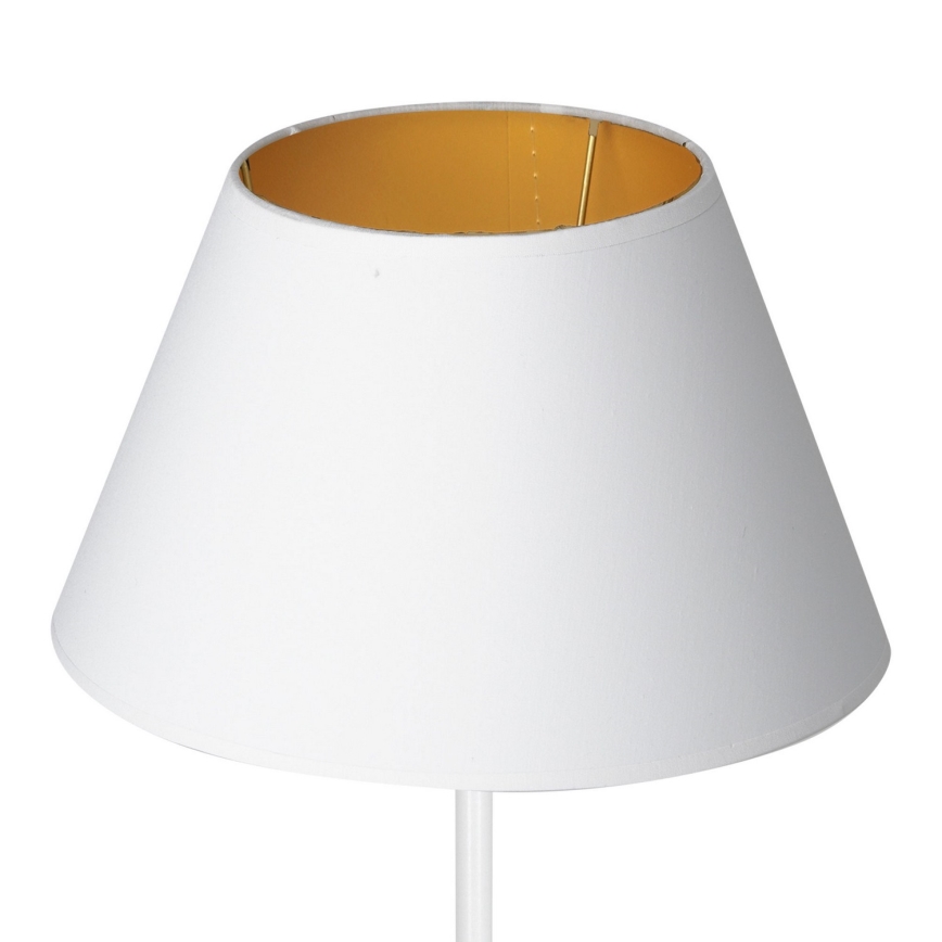 Bordslampa ARDEN 1xE27/60W/230V diameter 30 cm vit/gyllene