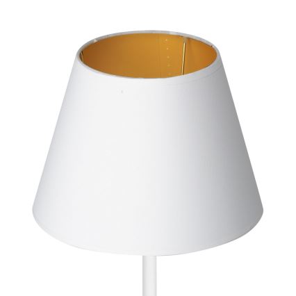 Bordslampa ARDEN 1xE27/60W/230V Ø 20 cm vit/guld