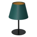 Bordslampa ARDEN 1xE27/60W/230V Ø 20 cm grön/guld