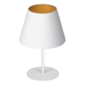 Bordslampa ARDEN 1xE27/60W/230V Ø 20 cm vit/guld