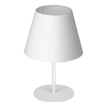 Bordslampa ARDEN 1xE27/60W/230V Ø 20 cm vit
