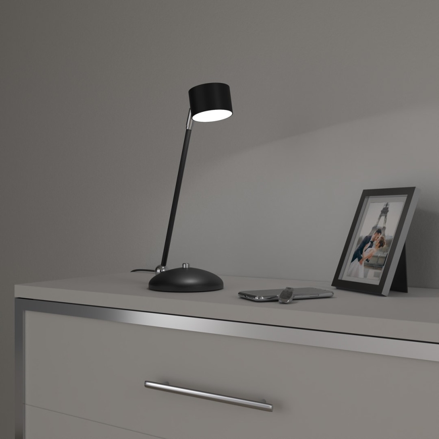 Bordslampa ARENA 1xGX53/11W/230V svart/skinande krom