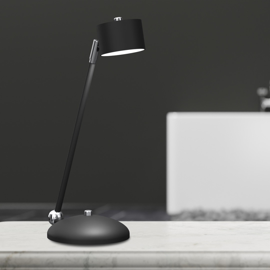 Bordslampa ARENA 1xGX53/11W/230V svart/skinande krom