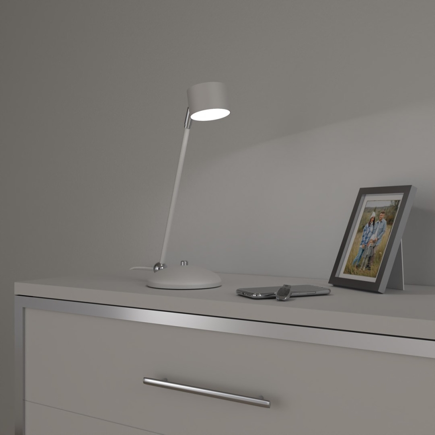 Bordslampa ARENA 1xGX53/11W/230V vit/skinande krom