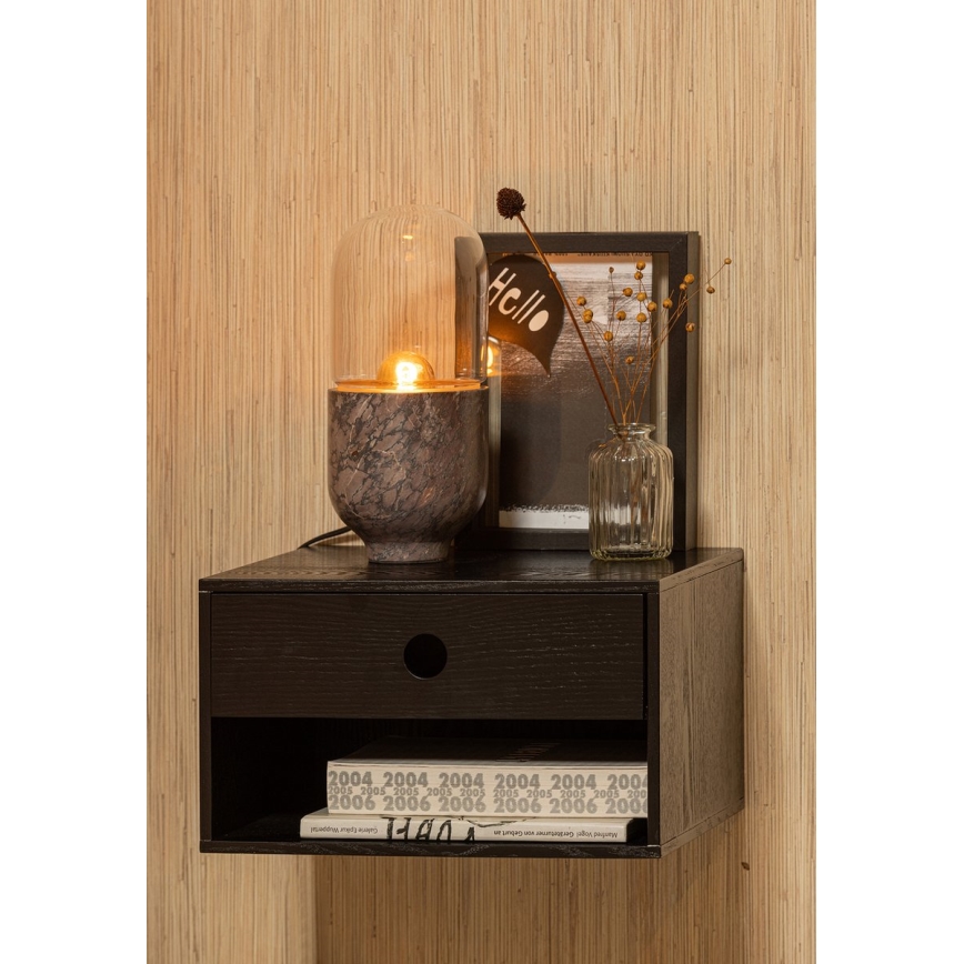 Bordslampa ASEL 1xE27/25W/230V granit grå/brun