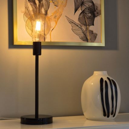 Bordslampa ASTRID 1xE27/60W/230V skinande svart