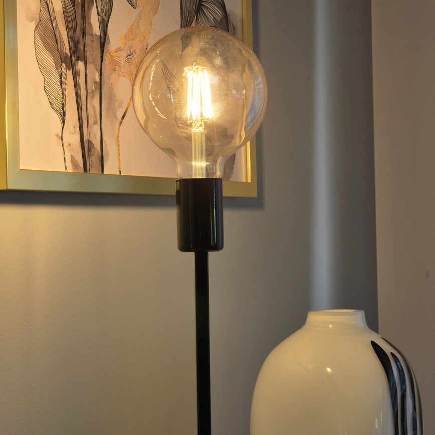 Bordslampa ASTRID 1xE27/60W/230V skinande svart