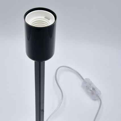 Bordslampa ASTRID 1xE27/60W/230V skinande svart