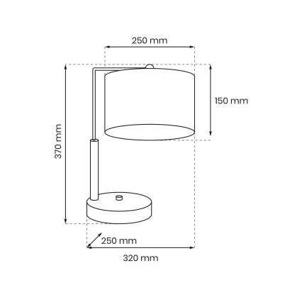 Bordslampa  ATLANTA 1xE27/60W/230V
