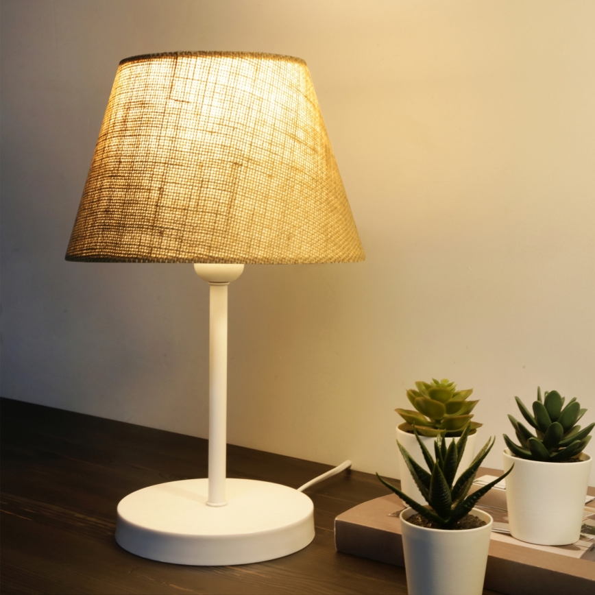 Bordslampa AYD 1xE27/40W/230V brun/vit