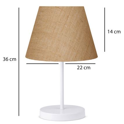 Bordslampa AYD 1xE27/40W/230V brun/vit