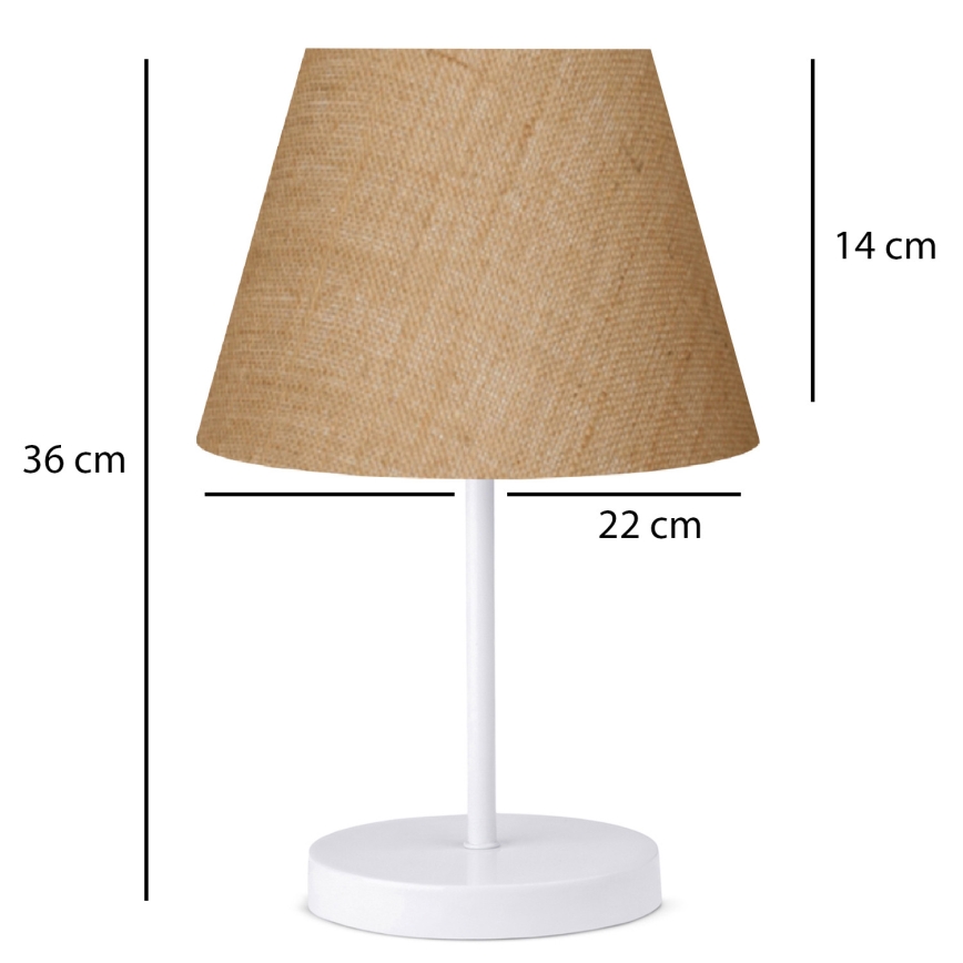 Bordslampa AYD 1xE27/40W/230V brun/vit